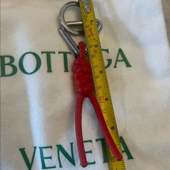 Bottega Veneta red leather and silver keychain or bag charm - Picture 11 of 11